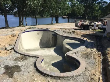 A pool remodel in Easton, Maryland