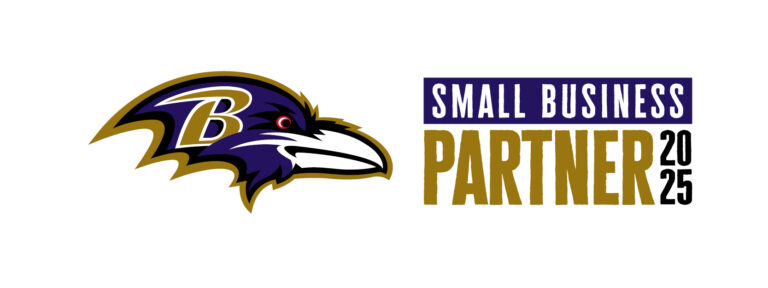 Baltimore Ravens football team small business partnership 2025 badge