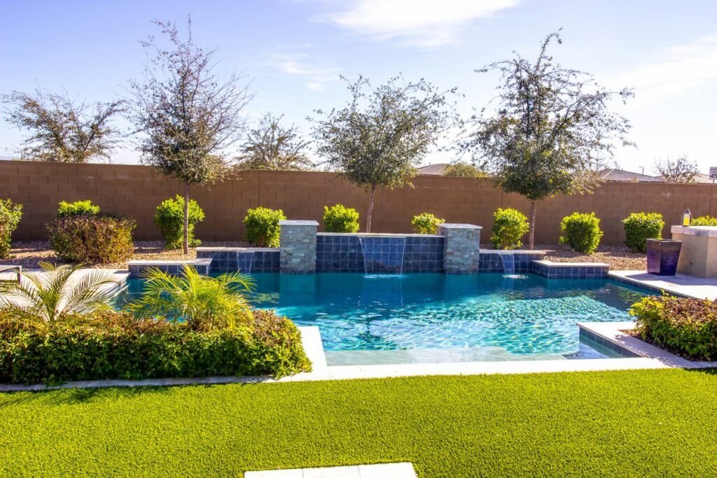 Swimming Pool With Waterfalls